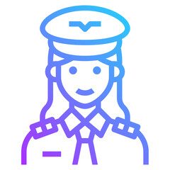 pilot gradient line icon