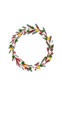 christmas wreath Wedding Christmas pink and yellow flowers decorate