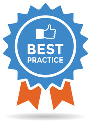 best practice, wax seal, vector illustration 
