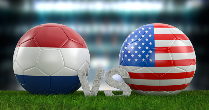 Football world cup round of 16 Netherlands vs USA