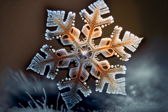 photo of beautiful snowflakes