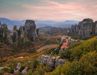 Obraz premium Meteora monasteries