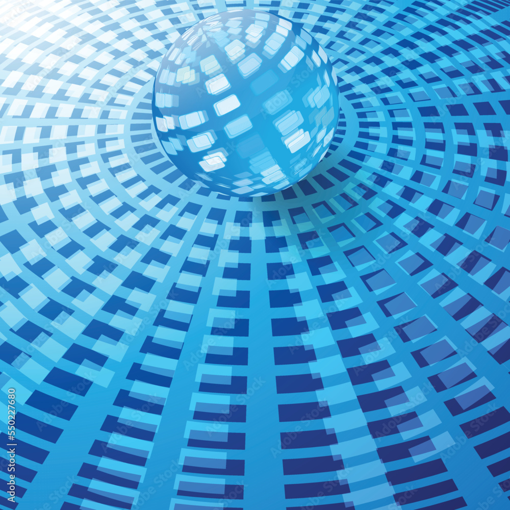 Aufkleber ech modern retro futuristic background .vector design composition with various technology elements .