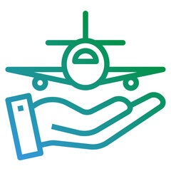 travel gradient line icon