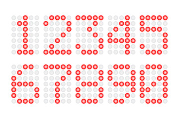 デジタルの数字　エベレーター表示のイラスト