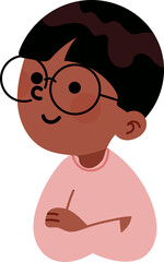 Cute boy wearing glasses