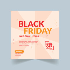 Fototapeta premium Black Friday Sale Social Media Ads Post Template