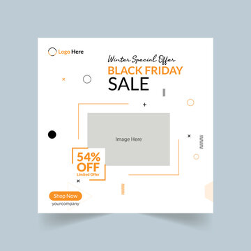 Black Friday Sale Social Media Ads Post Template