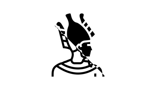 god egypt osiris line icon animation