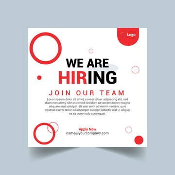 We Are Hiring Social Media Post Template