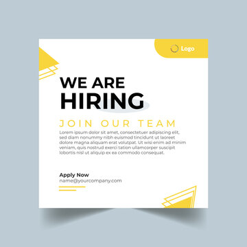 We Are Hiring Social Media Post Template