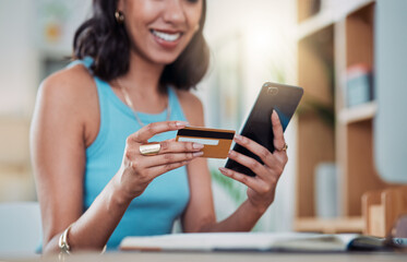 Online shopping, phone banking and credit card for investing, ordering or purchasing distance learning home course. Freelance entrepreneur hands trading, buying and paying for ecommerce startup order