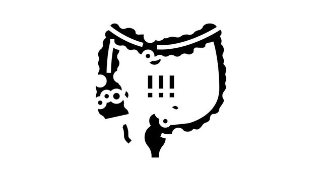 crohns disease glyph icon animation