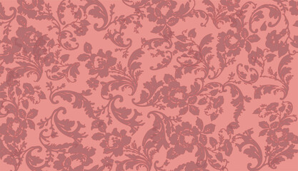 Fototapeta premium seamless pattern with pink flowers