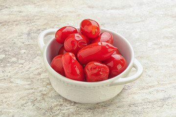 Marinated red tomato - pickled vitamins