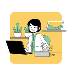 Illustration graphic of Want to Answer the Phone. Perfect for banner, social media, etc.