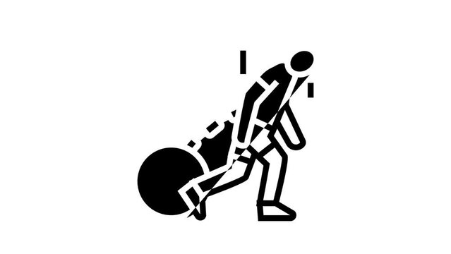 weakness health problem line icon animation