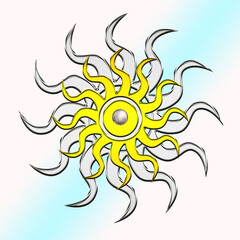 Sonne im modernen Design