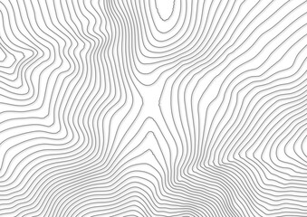 Concept de fond - Vue a&eacute;rienne de paysage vallonn&eacute; territoire montagneux - Rendu 2d mod&egrave;le num&eacute;rique de terrain avec courbes de niveau