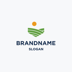 Farm logo icon design template 