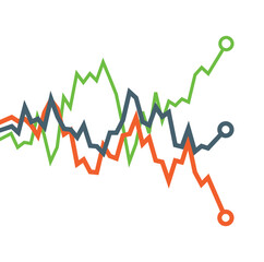 Trade chart vector illustration, desktop with forex trading. Financial graph for online trading creative concept. Interface with chart graphic vector design.