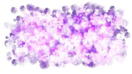 Fototapeta na wymiar Royal purple watercolor backgrounds and textures with colorful abstract art creations. Glowing smoke or cloud texture. PNG transparent available.