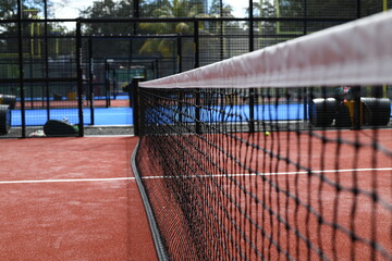 Sports field court. Paddle tennis courts.