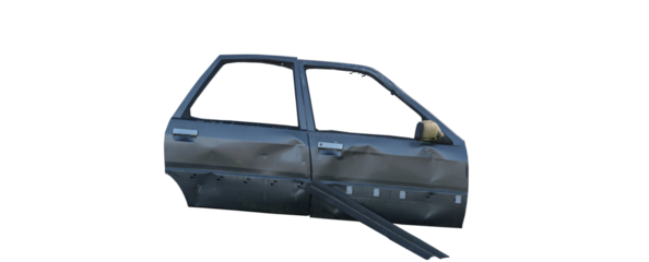 Isolated PNG cutout of a car wreck on a transparent background
