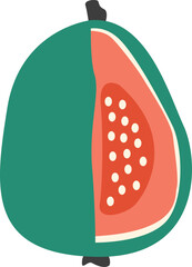Cute Fruits Flat Design Style