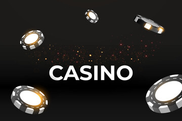 Casino banner. Online casino vector banner.Poker. Gambling.	