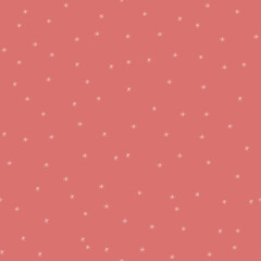 Christmas background, beige snowflakes red backdrop. Vector seamless pattern, simple basic complementary vector design. New Year wrapping paper, wallpaper, holiday background, fabric, textile 