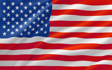 Fototapeta premium Flag of USA. 3d vector banner 