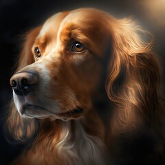 Fototapeta premium Dog portrait created with AI
