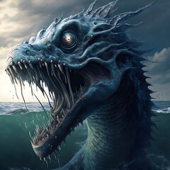Sea monster created with AI