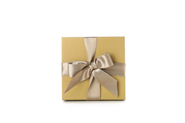 Concept of beautiful Christmas present, gift box, isolated on white background