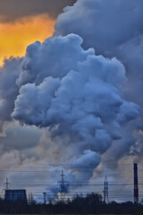 Obraz premium chemical industry plant air pollution