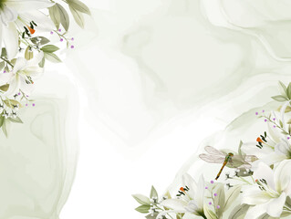 romantic and grenery floral background