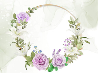 romantic and grenery floral background