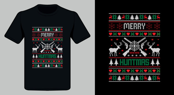 Merry Christmas t shirt design. Christmas t-shirt Design.