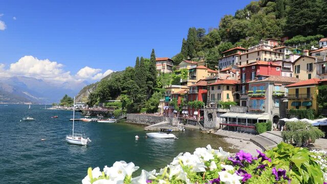Varenna, Lake Como in Italy. View of the old town.