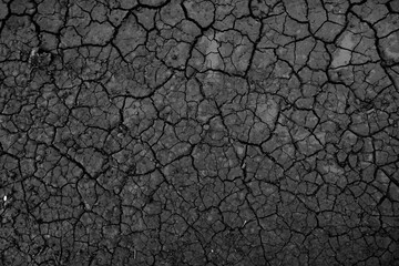 black background cracks white texture desert effect abstract