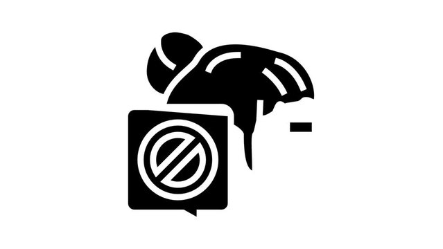 canceled kid girl glyph icon animation