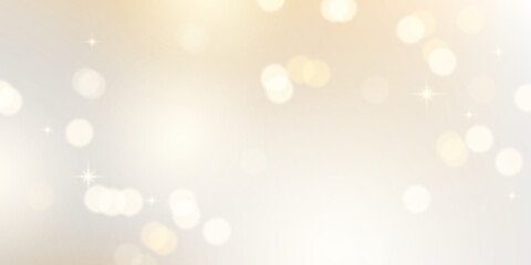 golden bokeh background with glittering stars, elegant design vector illustration © HNKz