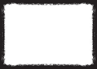Grunge Black and White Frames . textured rectangles for image
