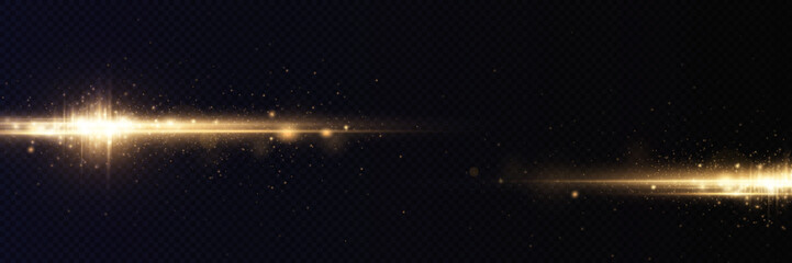 Obraz premium Golden light vectors.Bright gold star.Light flash.Gold glitter