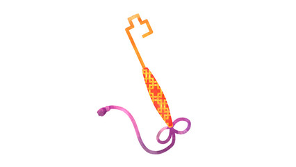 Obraz premium 豪華な宝鑰（宝鍵）の水彩風背景透過イラスト