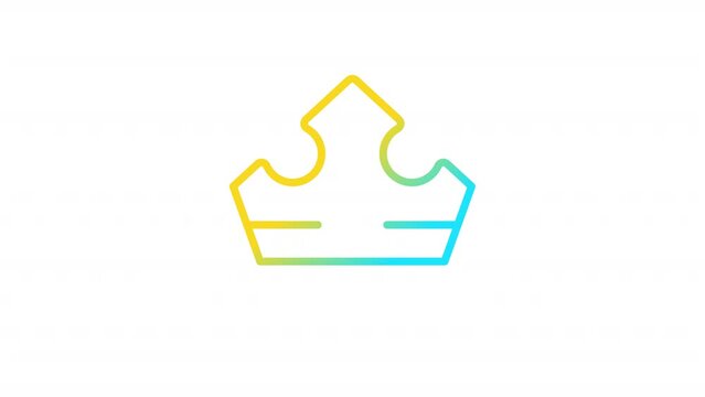 Animated VIP bonus gradient ui icon. Customer privileges. Seamless loop HD video with alpha channel on transparent background. Line color user interface symbol motion graphic animation