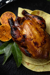 delicious roast duck in a restaurant
