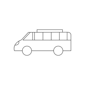 Bus icon, Transport service, vector illustration. Van icon isolated on white background. 