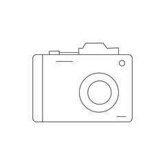  Photo camera vector icon isolated on white background.